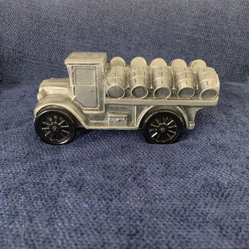 1974 Pewter Beer Keg Truck Bank